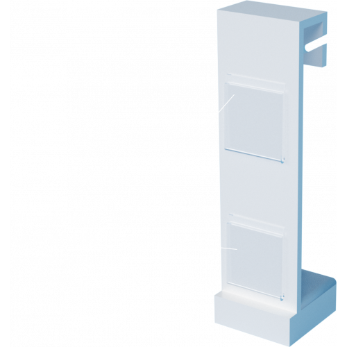 Подставка под комплект Г-образная с подушкой из экокожи 125мм